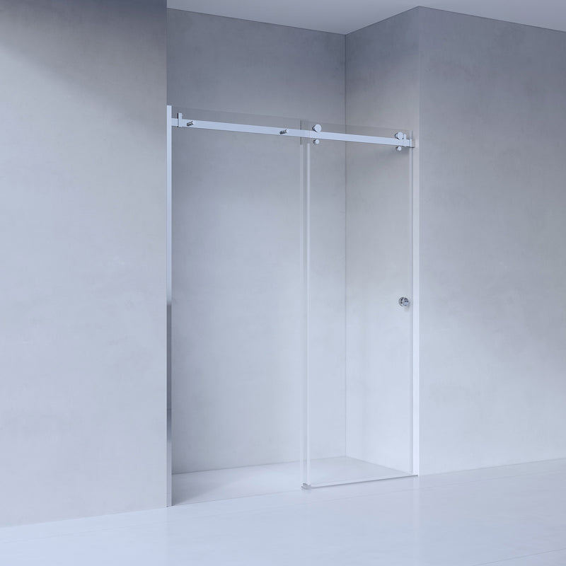 SS08 (2100mm High) Wall to Wall Front Only 10mm Sliding Shower Screen - Various Colours & Sizes