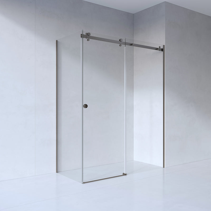 SS08 (2100mm High) Front & Return 10mm Sliding Shower Screen - Various Colours & Sizes