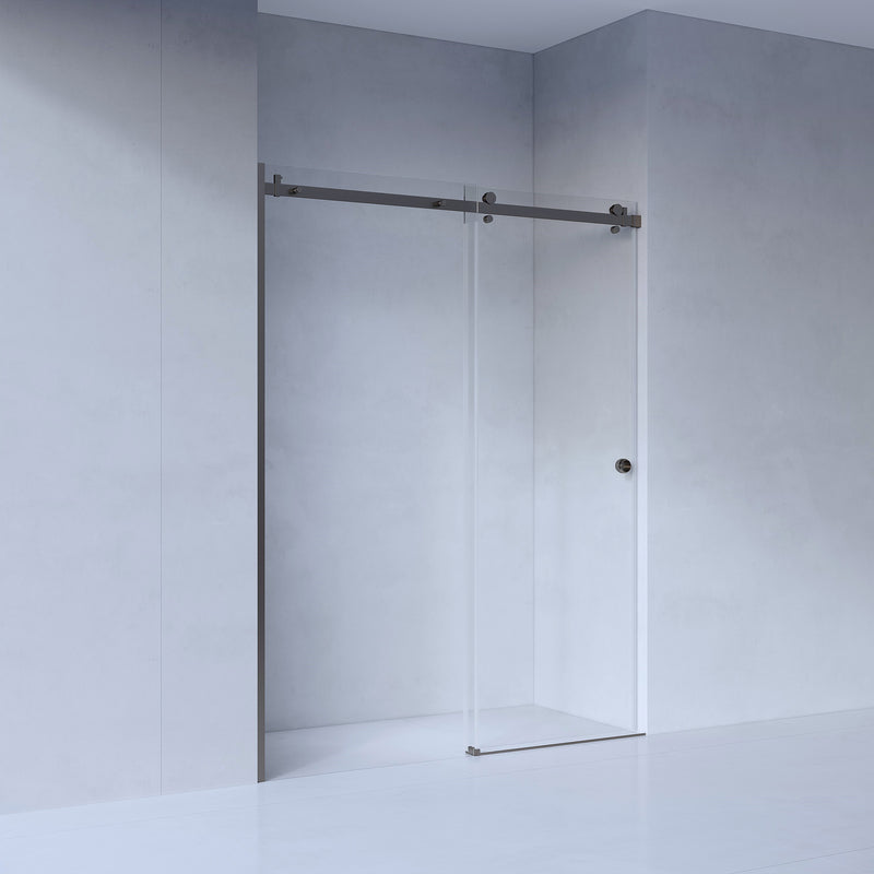 SS08 (2100mm High) Wall to Wall Front Only 10mm Sliding Shower Screen - Various Colours & Sizes