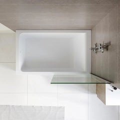 SS11 Fixed Over Bath Shower Screen 800x1500x10mm with Wall Channel