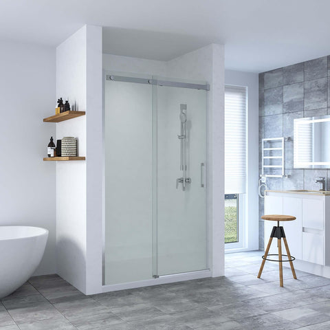 SS20 Wall to Wall Front Only Sliding Shower Screen - Various Colours & Sizes