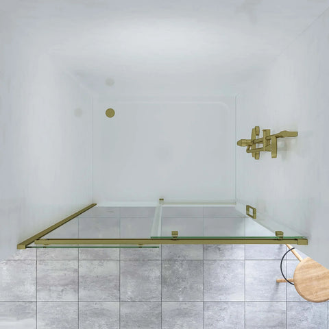 SS20 Wall to Wall Front Only Sliding Shower Screen - Various Colours & Sizes