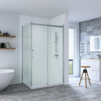 SS20 8mm Sliding Shower Screen – Front & Return, 2000mm High, 1130–1750mm, Various Colours