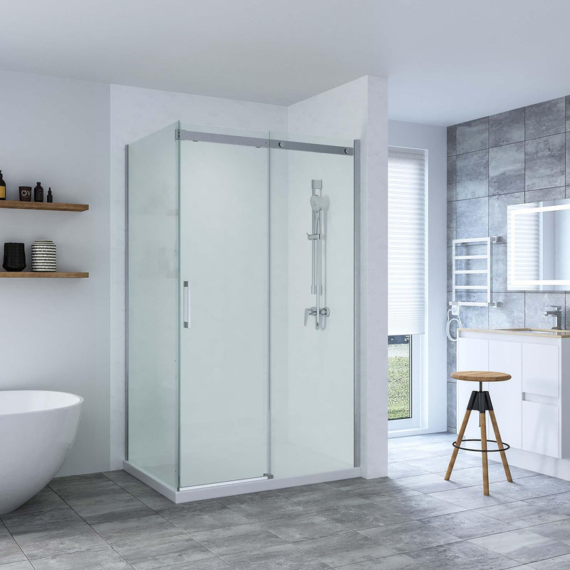 SS20  Sliding Shower Screen (Front + Return) - Various Colours & Sizes