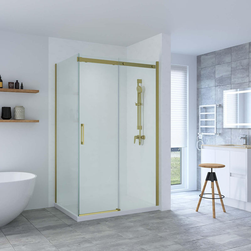 SS20  Sliding Shower Screen (Front + Return) - Various Colours & Sizes