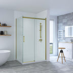 SS20 8mm Sliding Shower Screen – Front & Return, 2000mm High, 1130–1750mm, Various Colours