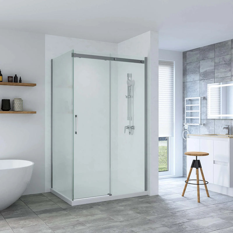 SS20  Sliding Shower Screen (Front + Return) - Various Colours & Sizes