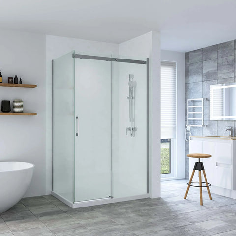 SS20  Sliding Shower Screen (Front + Return) - Various Colours & Sizes