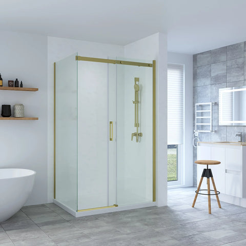 SS20  Sliding Shower Screen (Front + Return) - Various Colours & Sizes