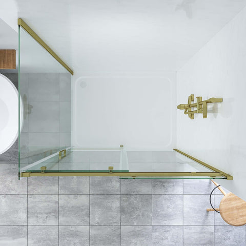 SS20  Sliding Shower Screen (Front + Return) - Various Colours & Sizes