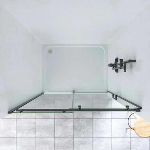 SS20 Wall to Wall Front Only Sliding Shower Screen - Various Colours & Sizes