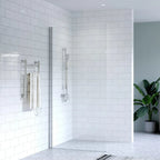 SS21 800mm 10mm Walk-In Shower Screen with 50mm Wall Channel – 2000mm High, Various Colours