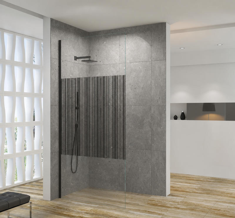 SS26 - Walk In Shower Screen - 850mm with 4 Colour Wall Channel Options,  stock clearance