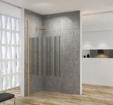 SS26 - Walk In Shower Screen - 850mm with 4 Colour Wall Channel Options,  stock clearance