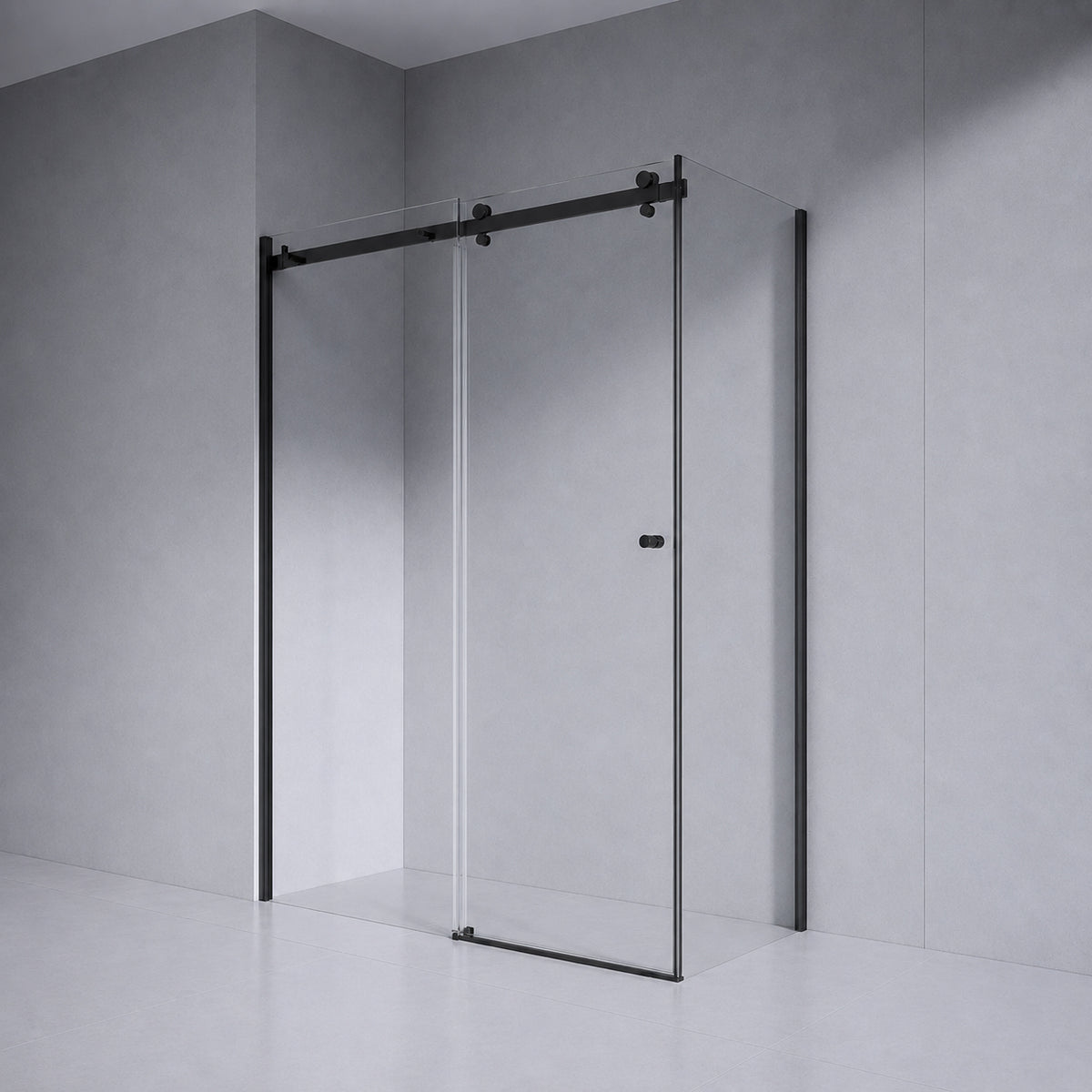 SS28 10mm Frameless Sliding Shower Screen – Front & Return, Various Sizes & Colours