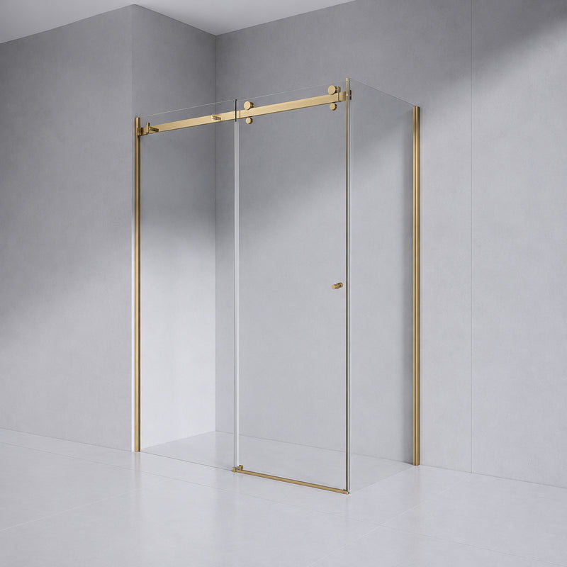 SS28 (2100mm High) Sliding Shower Screen (Front + Return) - Various Colours & Sizes