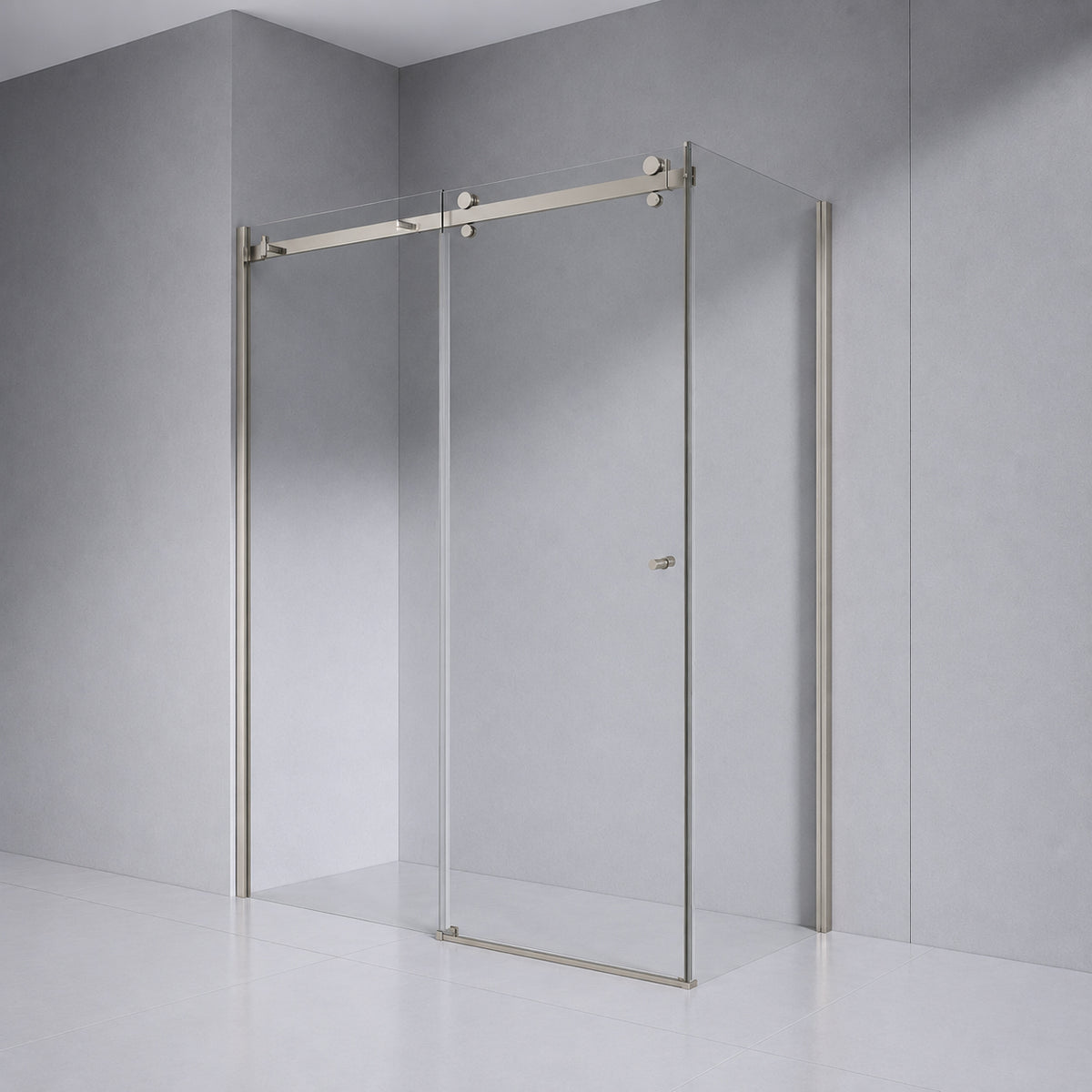SS28 10mm Frameless Sliding Shower Screen – Front & Return, Various Sizes & Colours