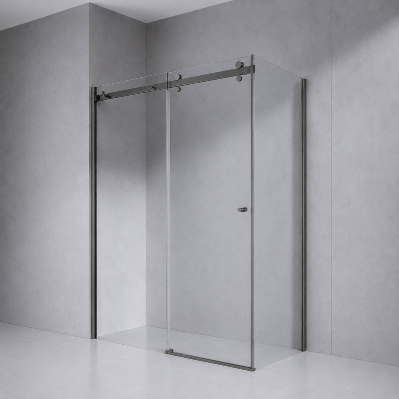 SS28 (2100mm High) Sliding Shower Screen (Front + Return) - Various Colours & Sizes