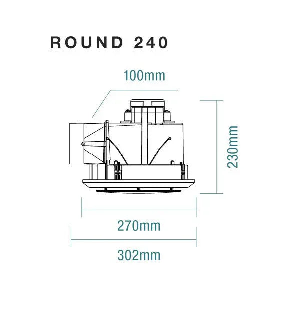 Round Bathroom Exhaust Fan - Various Sizes