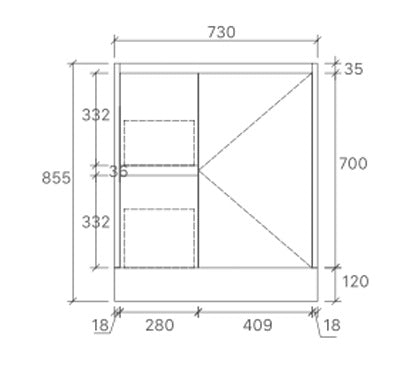 BV67 Slimline (360mm Depth) Freestanding Vanity - 600 / 750 / 900mm - Matt White