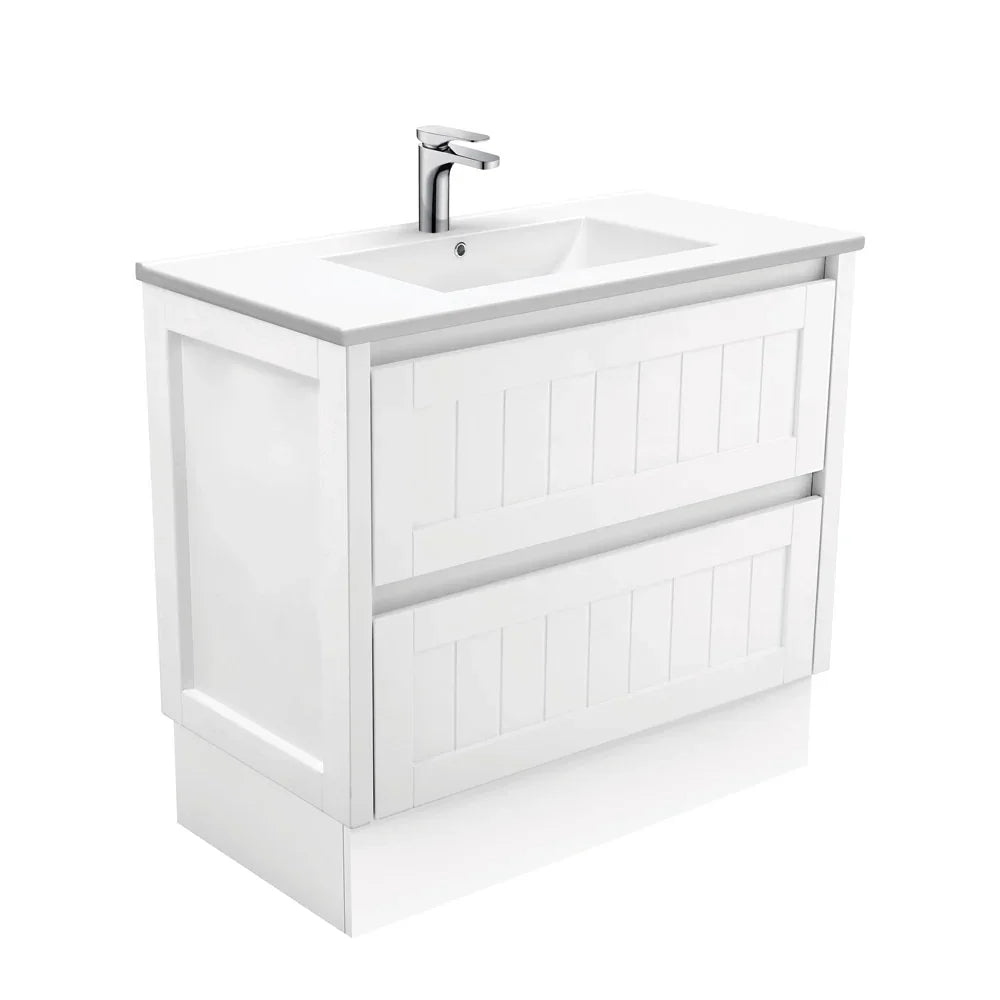 BV23 Hampton Matte White Fingerpull Freestanding Vanity - Cabinet only