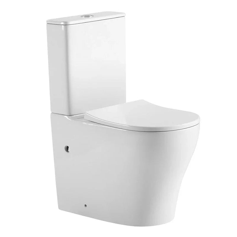 Raised Height Back To Wall Tornado Flush Toilet Suite with Soft Close Seat - White (4 Star)