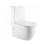 Curved Back To Wall Tornado Flush Toilet Suite with Soft Close Seat - White