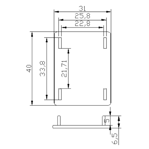 End Cap to suit Universal Head Rail Channel in Designer Black - UNICH_ENDCAP_DESIGNER