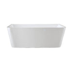 Vivo Back to Wall Freestanding Bath 1600x800mm - Gloss White