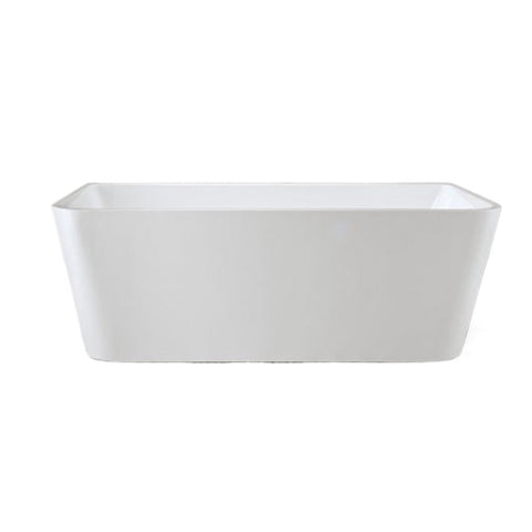 Vivo Back to Wall Freestanding Bath 1600x800mm - Gloss White