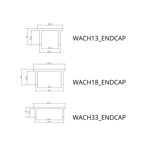 Aluminium End Cap Series - WACH13_ENDCAP