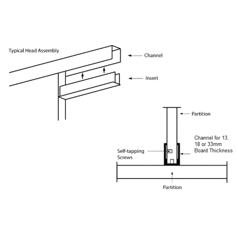 33mm Aluminium Channel Insert - WAINS_33_PACK