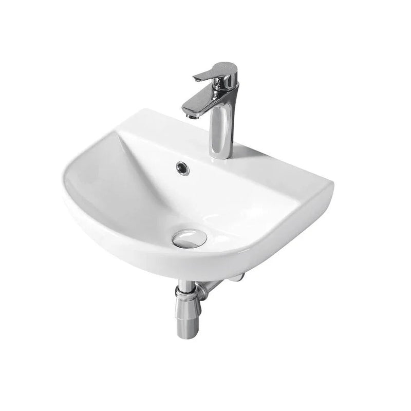 Patzi Gloss White  Wall hung Ceramic Basin 430x360mm