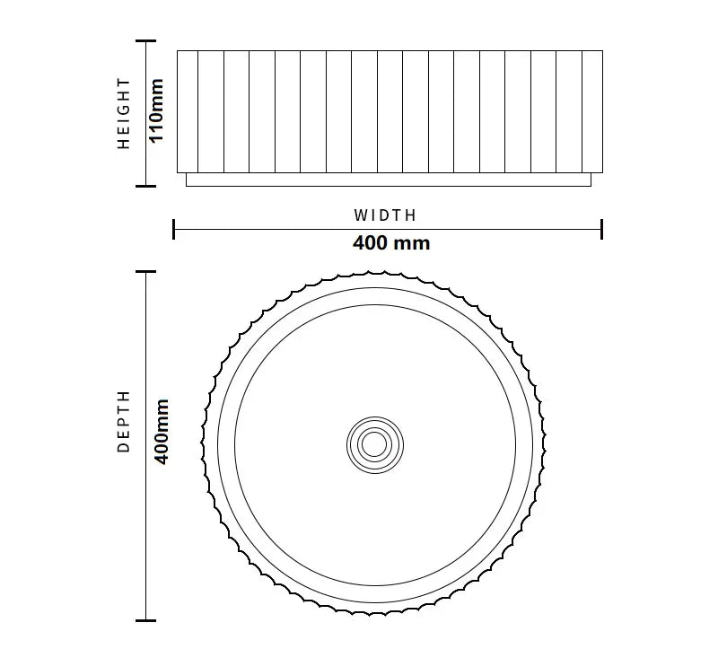 Breeze Artificial Stone Above Counter Basin 400x400mm - Various Colours