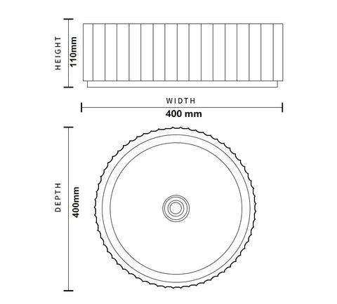 Breeze Artificial Stone Above Counter Basin 400x400mm - Various Colours
