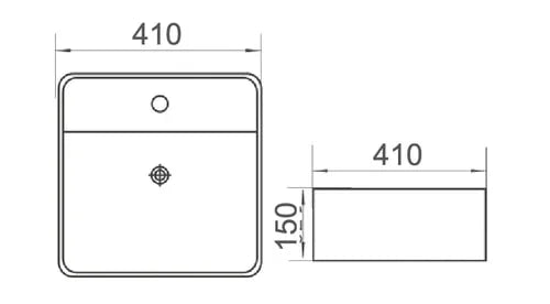 Shower screen wall bracket dimension drawing