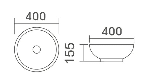 Harmony Counter Top Ceramic Basin 400x400mm - Various Colours