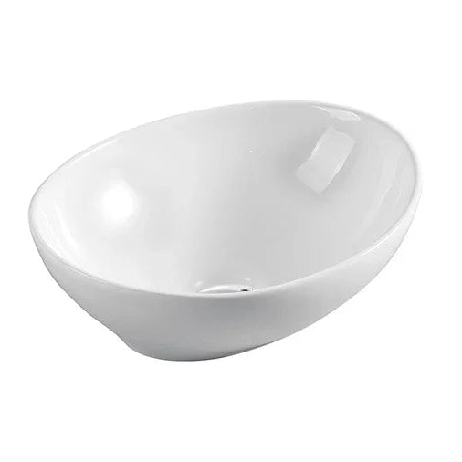 Indigo Above Counter Ceramic Basin 405x330mm - Gloss White