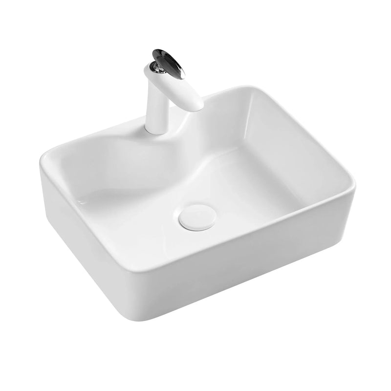 Element Counter Top Ceramic Basin 400x300mm - Gloss White