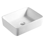 Brio Above Counter Ceramic Basin 475x365mm - Gloss White