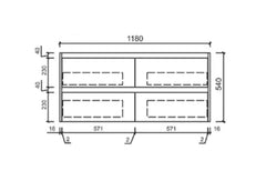 BV10WH Dark Oak Fingerpull Wall Hung Vanity - 600 / 750 / 900 / 1200 / 1500S / 1500D / 1800mm