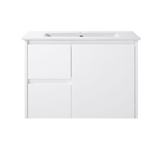 BV82WH Matte White Fingerpull Wall Hung Vanity - 600 / 750 / 900 / 1200 / 1500 / 1800mm