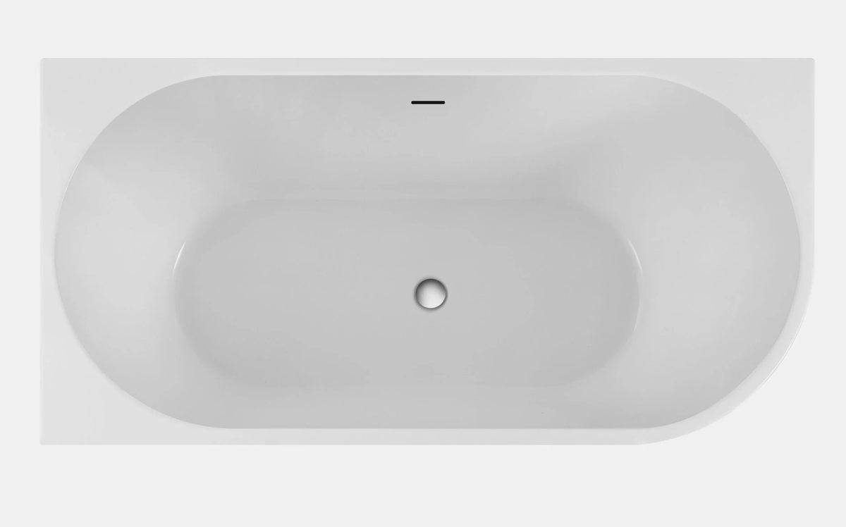 Windsor Left Hand Corner Freestanding Bath with Overflow 1500mm - Gloss White