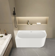 Winsor Left Hand Corner Freestanding Bath with Overflow 1500mm - Gloss White