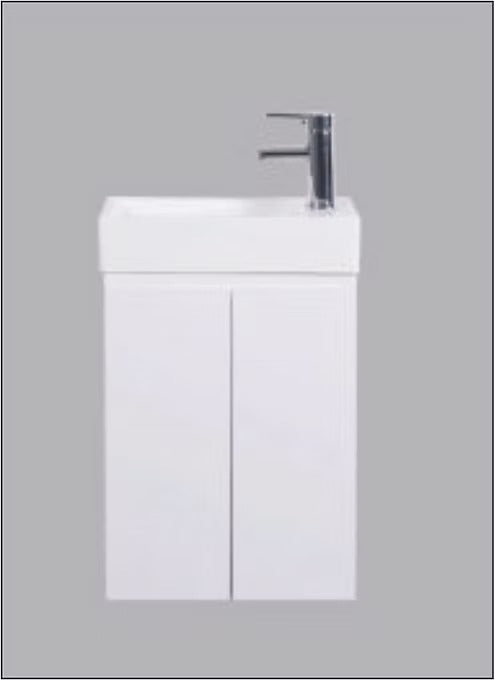 BV65 Compact Freestanding / Wall Hung Vanity 400x205mm - Gloss White