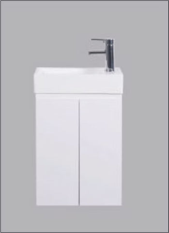 BV65 Compact Freestanding /Wall hung Vanity 400x205mm - Gloss White