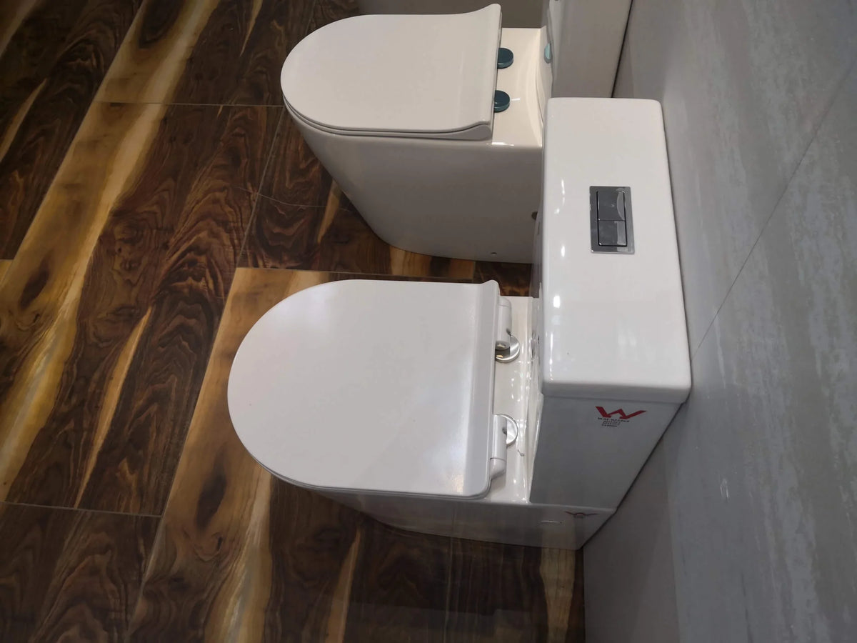 Short Projection Back To Wall Rimless Flush Toilet Suite with Soft Close Seat - White (4 Star)
