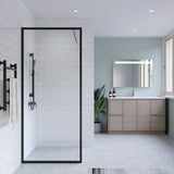 SS27 - Black Walk In Shower Screen Panel - 900mm