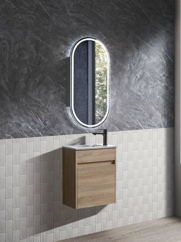 BV31WH Compact Wall Hung Wooden Vanity 465x260mm - Various Colours
