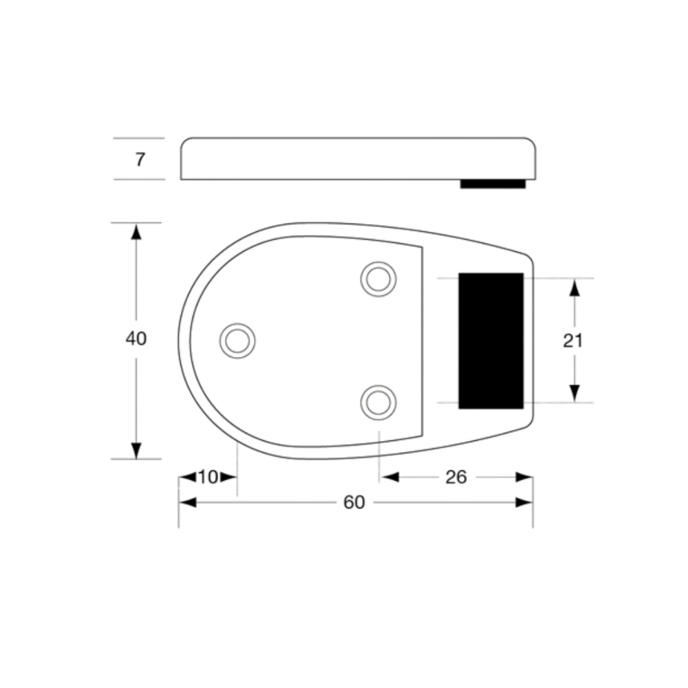 Xcel Series Door Bumper in Antimicrobial - XCEL_BUMPER_ANMB